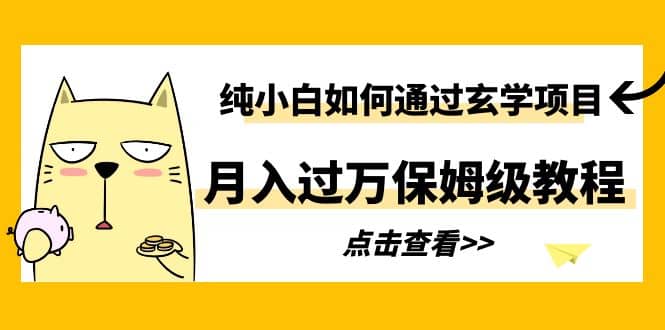 纯小白如何通过玄学项目月入过万保姆级教程-百盟网