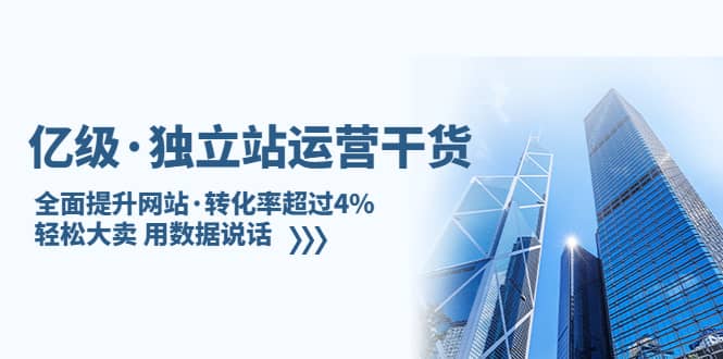 独立站运营干货：全面提升网站·转化率超过4%，轻松大卖 用数据说话-百盟网