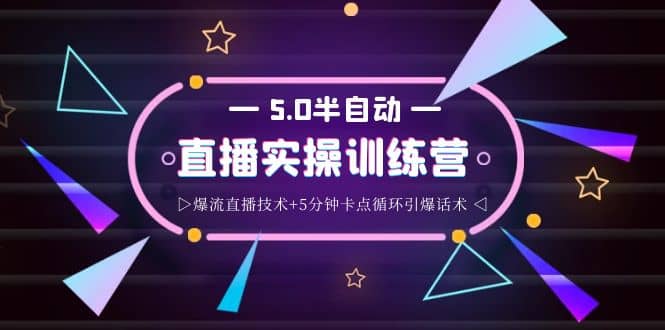 蚂蚁·5.0半自动直播2345打法，半自动爆流直播技术+5分钟卡点循环引爆话术-百盟网