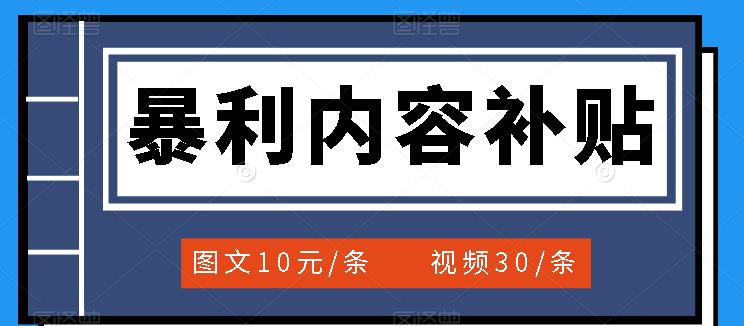 百家号暴利内容补贴项目，图文10元一条，视频30一条，新手小白日赚300+-百盟网