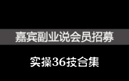 嘉宾副业说实操36技合集，价值1380元-百盟网