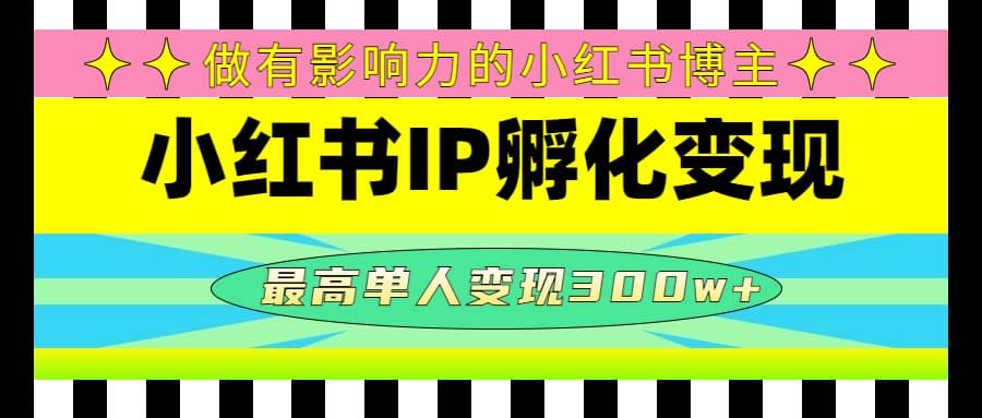 某收费培训-小红书IP孵化变现：做有影响力的小红书博主-百盟网