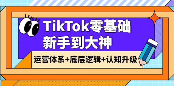 TikTok零基础新手到大神：运营体系+底层逻辑+认知升级（9节系列课）-百盟网