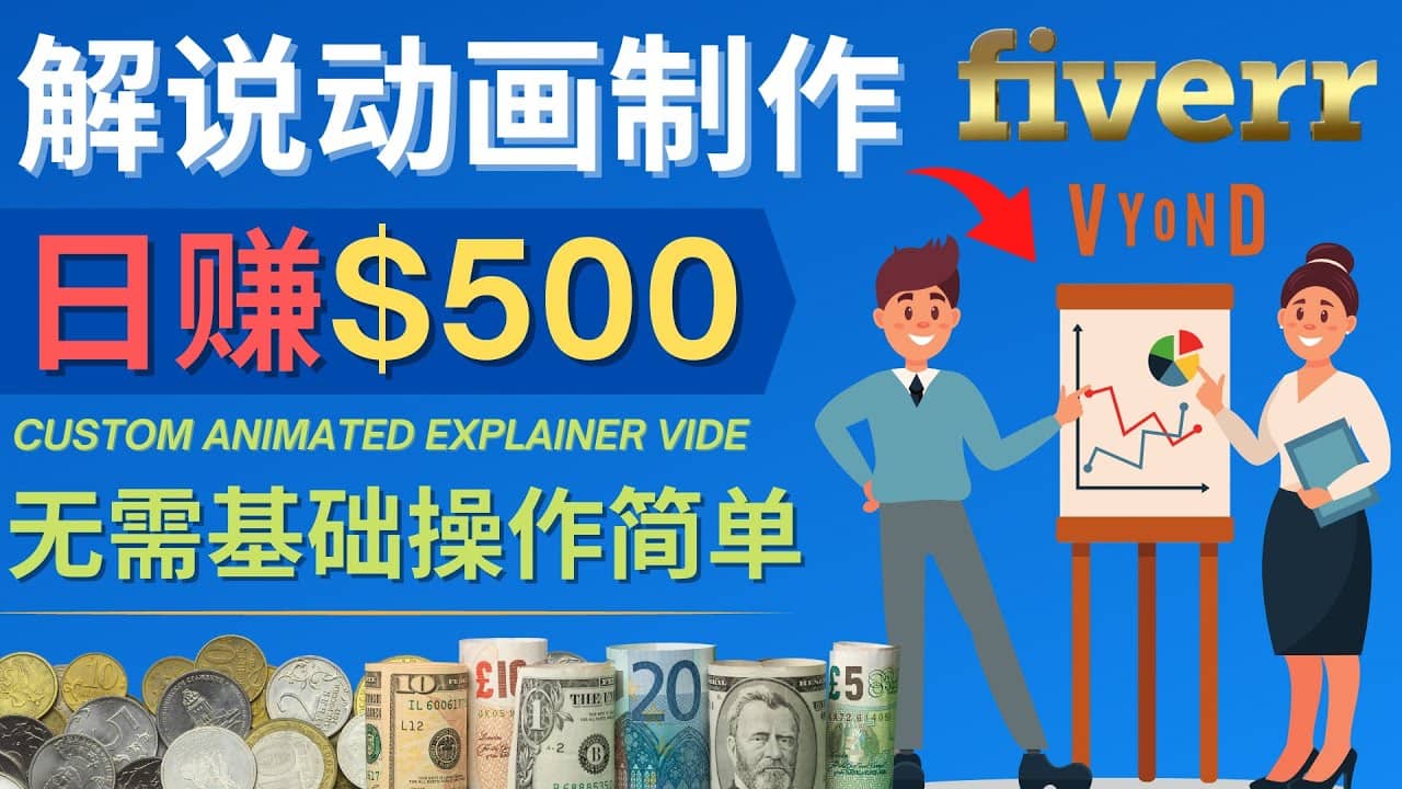 制作解说类动画视频（Animated Explainer）日赚500美元以上 – 0基础可操作-百盟网