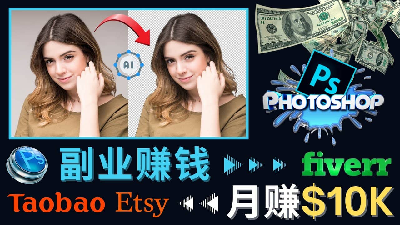 掌握PS修图技能，月赚5000美元以上 – 利用Adobe Photoshop赚钱的3种途径-百盟网