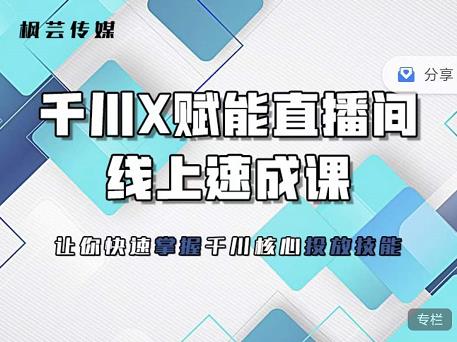 枫芸传媒-线上千川提升课，提升千川认知，提升千川投放效果-百盟网