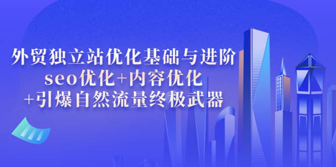 外贸独立站优化基础与进阶，seo优化+内容优化+引爆自然流量终极武器-百盟网