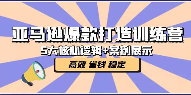 亚马逊爆款打造训练营：5大核心逻辑+案例展示 打造爆款链接 高效 省钱 稳定-百盟网