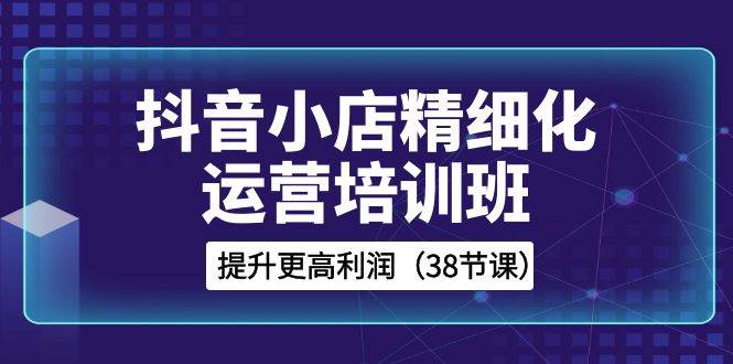 抖音小店-精细化运营培训班，提升更高利润（38节课）-百盟网