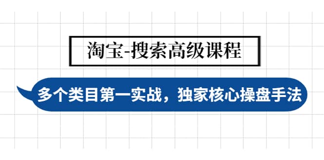 淘宝-搜索高级课程：多个类目第一实战，独家核心操盘手法-百盟网