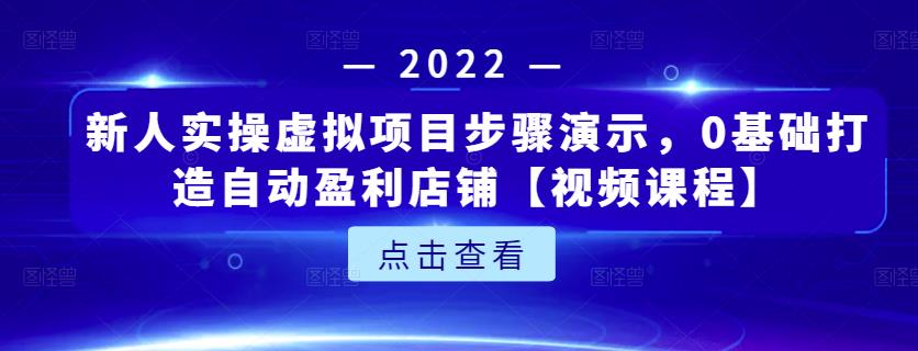 新人实操虚拟项目步骤演示，0基础打造自动盈利店铺【视频课程】-百盟网