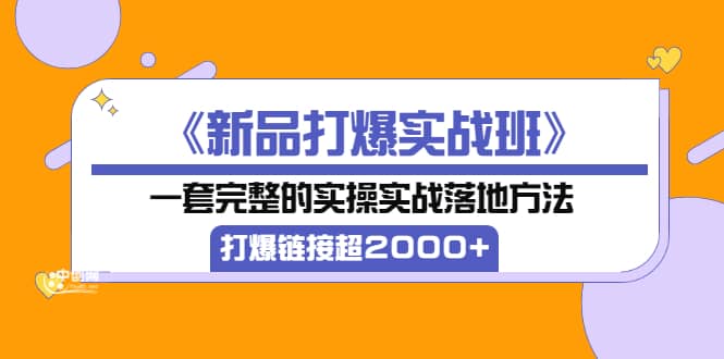 《新品打爆实战班》一套完整的实操实战落地方法，打爆链接超2000+（38节课)-百盟网