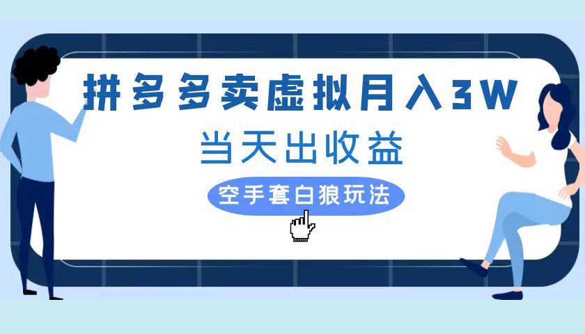 拼多多虚拟项目，单人月入3W+，实操落地项目-百盟网