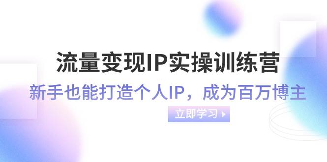 流量变现-IP实操训练营：新手也能打造个人IP，成为百万博主（46节课）-百盟网