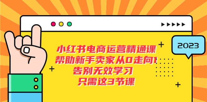 小红书电商·运营精通课，帮助新手卖家从0走向1 告别无效学习（7节视频课）-百盟网