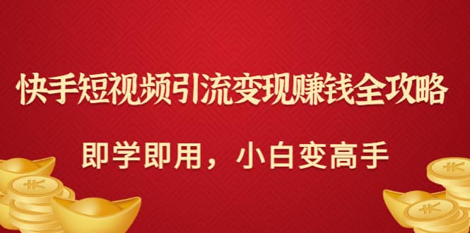 快手短视频引流变现赚钱全攻略：即学即用，小白变高手（价值980元）-百盟网