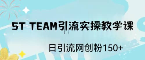 ST TEAM引流实操课，日引流网创粉100+-百盟网