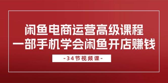 闲鱼电商运营高级课程，一部手机学会闲鱼开店赚钱（34节课）-百盟网