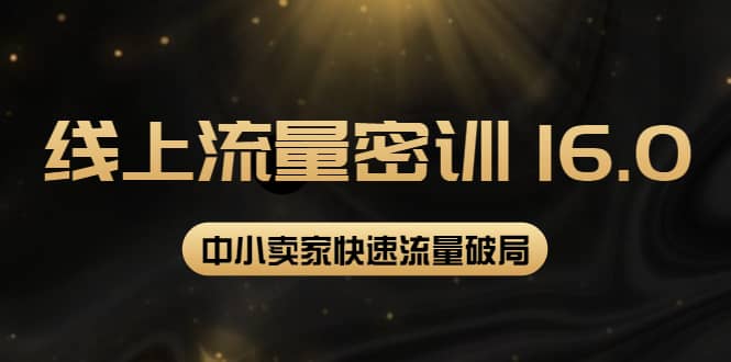 2022秋秋线上流量密训16.0：包含 暴力引流10W+中小卖家流量破局技巧 等等！-百盟网