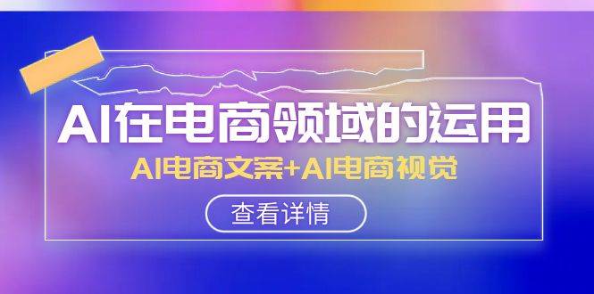 AI-在电商领域的运用线上课，AI电商文案+AI电商视觉（14节课）-百盟网