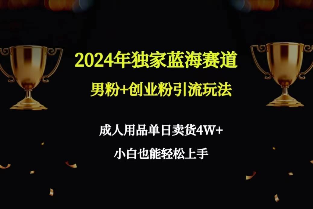 2024年独家蓝海赛道男粉+创业粉引流玩法，成人用品单日卖货4W+保姆教程-百盟网