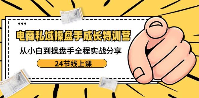 电商私域-操盘手成长特训营：从小白到操盘手全程实战分享-24节线上课-百盟网