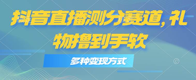 抖音直播测分赛道，多种变现方式，轻松日入1000+-百盟网