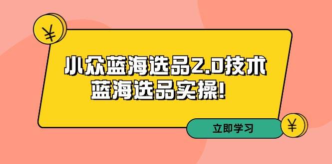 拼多多培训第33期：小众蓝海选品2.0技术-蓝海选品实操！-百盟网