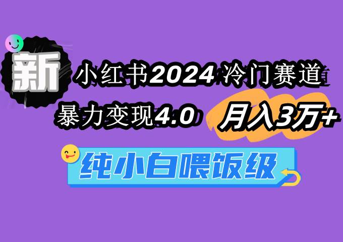 小红书2024冷门赛道 月入3万+ 暴力变现4.0 纯小白喂饭级-百盟网