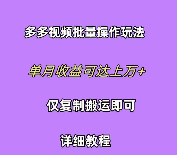 拼多多视频带货快速过爆款选品教程 每天轻轻松松赚取三位数佣金 小白必…-百盟网