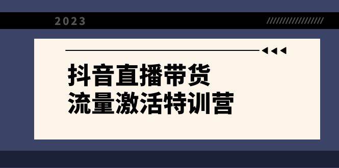 抖音直播带货-流量激活特训营，入行新手小白主播必学（21节课+资料）-百盟网