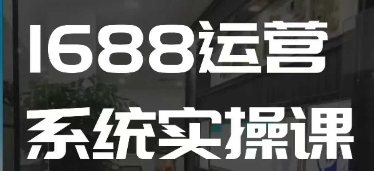 1688高阶运营系统实操课，快速掌握1688店铺运营的核心玩法-百盟网