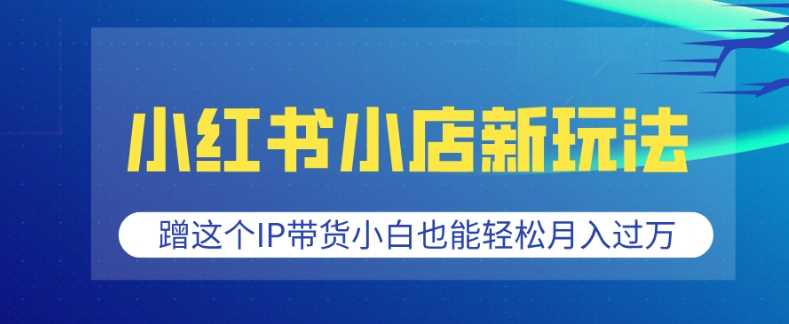 小红书小店新玩法，蹭这个IP带货，小白也能轻松月入过W【揭秘】-百盟网