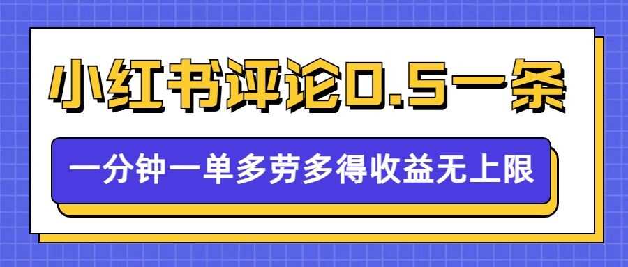 小红书留言评论，0.5元1条，一分钟一单，多劳多得，收益无上限-百盟网