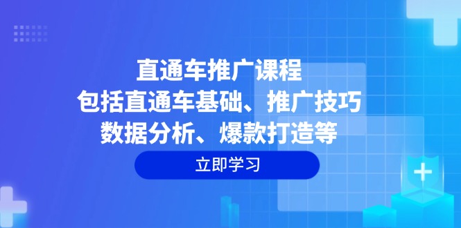 直通车推广课程：包括直通车基础、推广技巧、数据分析、爆款打造等-百盟网