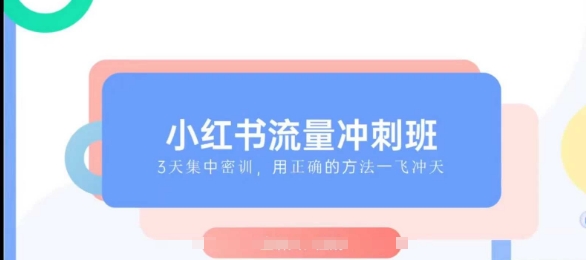 小红书流量冲刺班2025，最懂小红书的女人，快速教你2025年入局小红书-百盟网