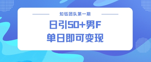 男粉引流新方法不违规，当日即可变现-百盟网